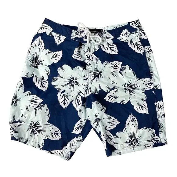 Abercrombie & Fitch Swim Trunks Men's Size 30 Tropical Floral Blue