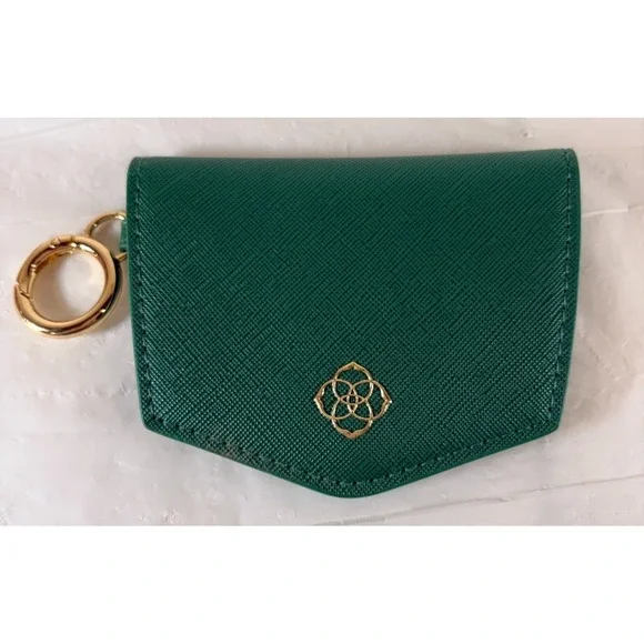 Kendra Scott Wallet Keychain Ring Coin Purse - Kelly Hunter Green
