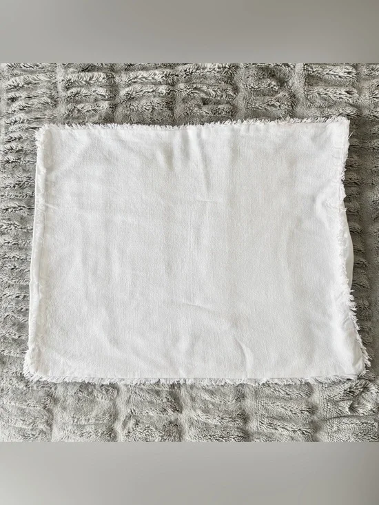 Casaluna‎ Heavyweight Linen Blend Standard Pillow Sham White EUC