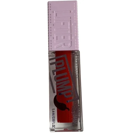 Maybelline Lifter Plump Lip‎ Gloss 004 Red Flag Chili Pepper Plumping
