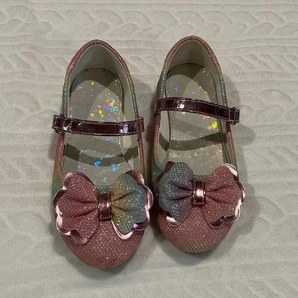💗 SHEIN - Little Girls Sparkly‎ Flats