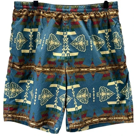 RARE VTG Polo Sport Ralph Lauren Mens Size L Swim Shorts Aztec Southwest Navajo