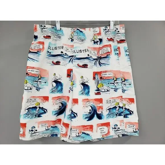Vintage Hollister 90s y2k Boardshorts Comic Swim Board Swimtrunks‎ Shorts Trunks