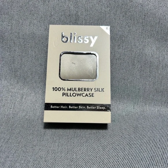 Blissy 100% Mulberry Silk Pillowcase King Natural Beige 22 Momme Silk