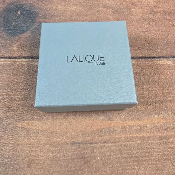 Lalique Jewelry Box OS Grey Excellent Square Logo Presentation Case