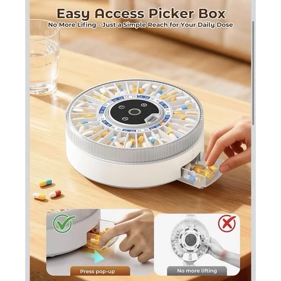 Betife Automatic Pill Dispenser for Elderly with Alarm – 31-Day