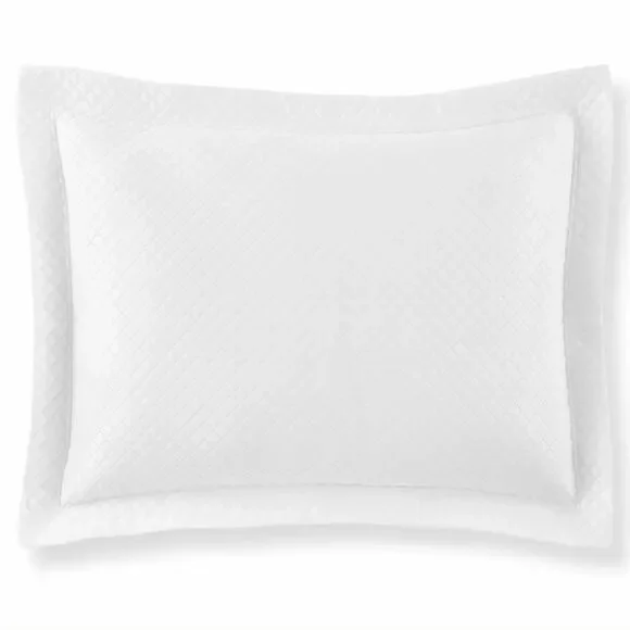 Peacock Alley Oxford Matelassé XL Euro Pillow Shams in White 30x30in Set of 2