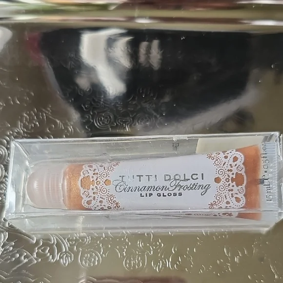 New Tutti Dolci Cinnamon Frosting Lip Gloss - Shimmering Gold - Discontinued