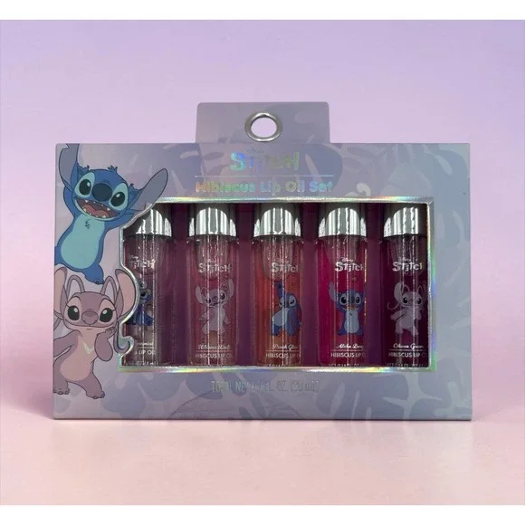 Taste Beauty LILO & STITCH Hibiscus Seed Lip Oil Set 4 Flavored Lip Oils