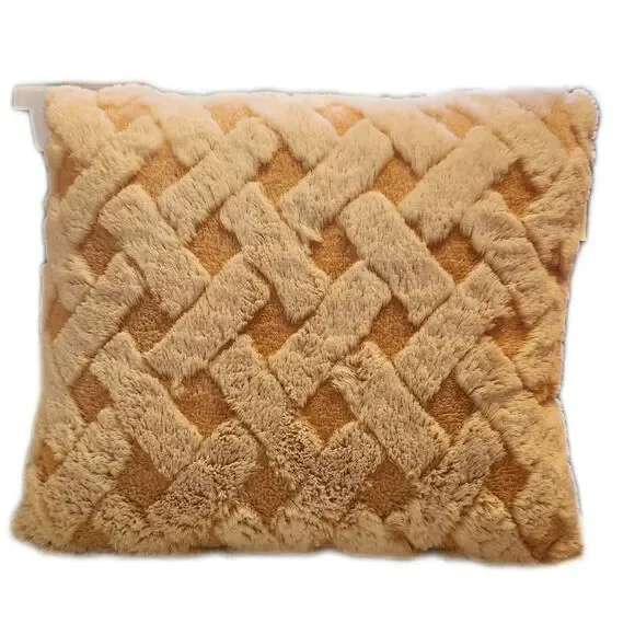 Koolaburra By Ugg Peach & Cream Lattice Design Throw Pillow, 15