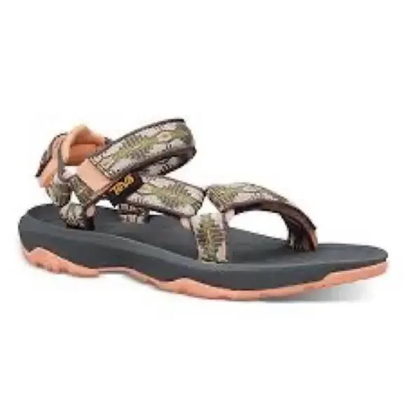 Teva Youth Hurricane XLT Gray Pink Velcro Strappy Sandals Size 4