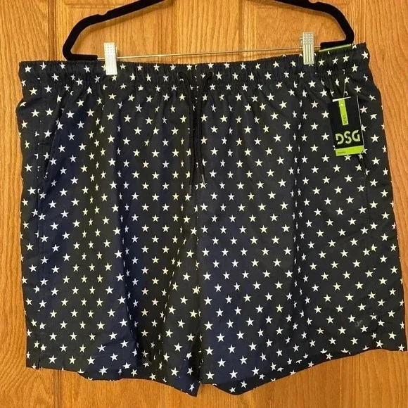 DSG Dicks Sporting Goods Mens Athletic Training Swim Shorts Stars Patriotic 2XL