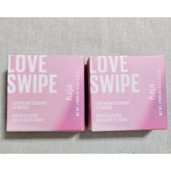 Lot Of 2 Kaja Love Swipe Lip‎ Mousse EVERYGIRL & SWIPE RIGHT .22 oz ea NIB