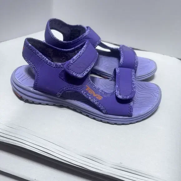 Teva TIDEPOOL Sandals Purple Adjustable Straps Slingback Sport YOUTH Girls Sz 3