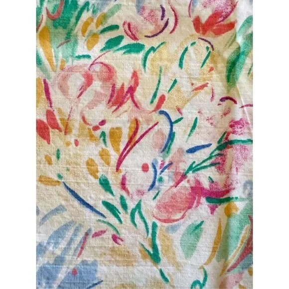 Vintage floral watercolor 90s standard single pillowcase cotton bedding