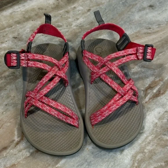 Kids CHACO ZX/1 Ecotread Pink Strappy adjustable sandals- Size 2