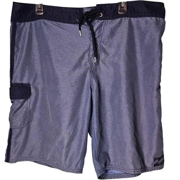 Billabong Mens Blue‎ Board Shorts Swim Trunks Size 38 Two Toned Beach Surfwear