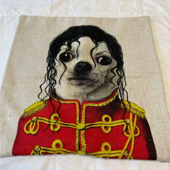 Michael Jackson dog pillowcase cover/ novelty pop art decorative cushion cover.