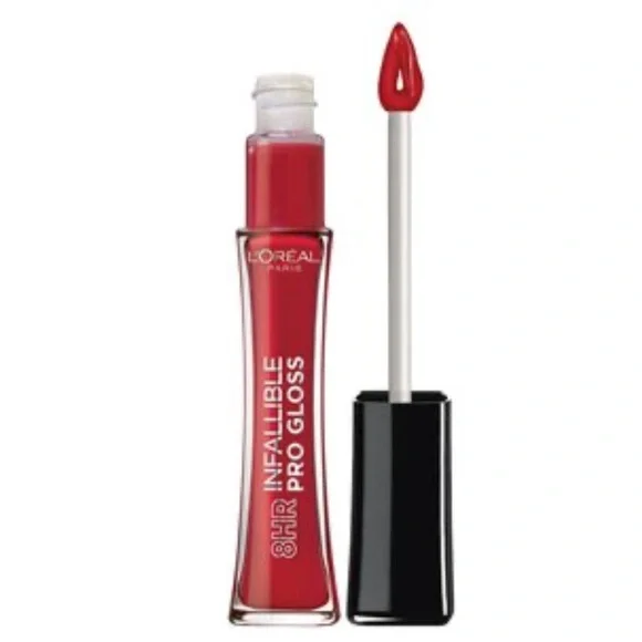 L'Oreal Paris Infallible 8HR Never Fail Lip Gloss, Red Fatale 320