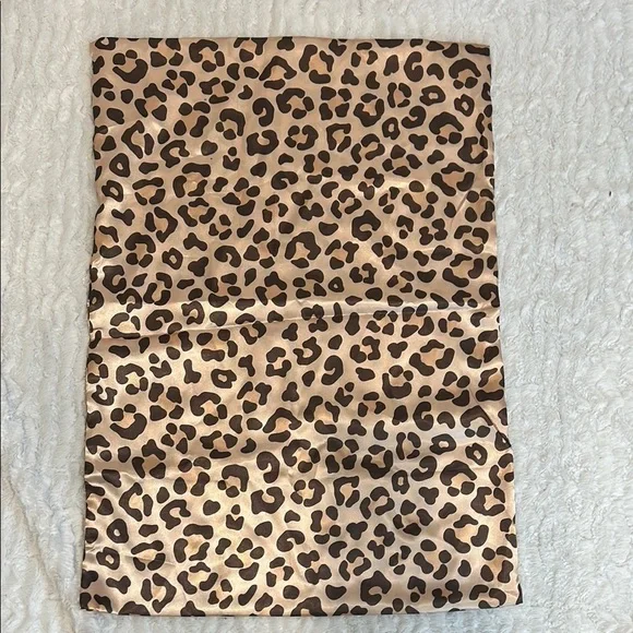 Set of 2 standard Leopard Print satin pillow cases mod wife home decor