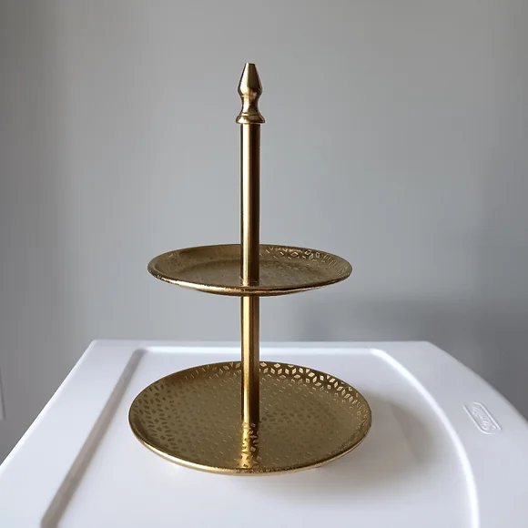 Two Tiered Stand Jewelry Display Decor 10