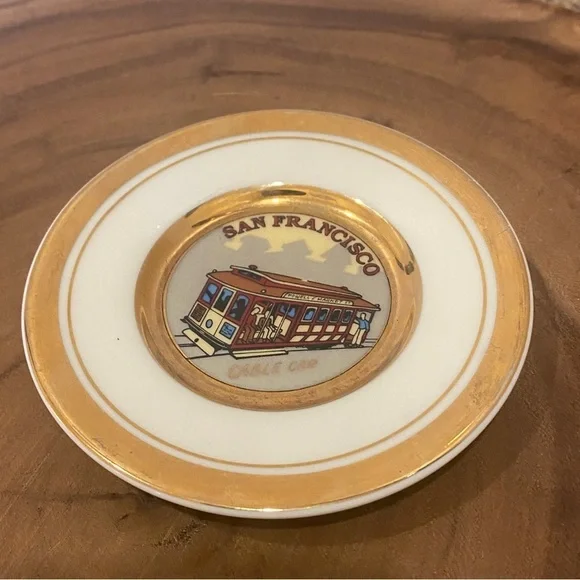 Vintage San Francisco cable car‎ small trinket dish ring holder made in Japan