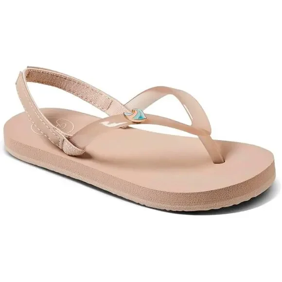 Reef Girls Little Charming Slip Flop Sandals Oasis Size 9