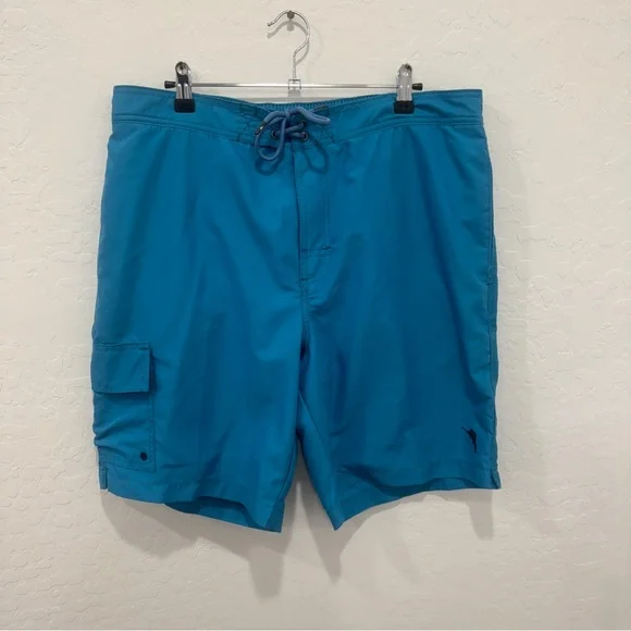 Tommy Bahama Swim Trunks Mens Large Blue Lined Summer Vacation Beach Resortwear