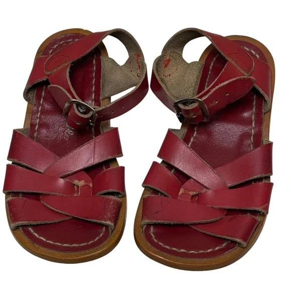 Salt Water Sandals‎ Red Strappy Sandals Kids 9 Classic Retro SummerCoastal Beach