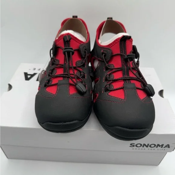 Sonoma Kids Red and Black Outdoor Shoes size 5
