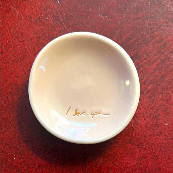 I Love You Ring + Trinket Dish Pink Small Spaces Windowsill Storage