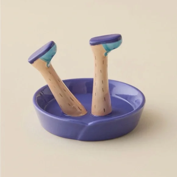 Happy Legs Weekend Mood Ceramic Jewelry Holder Trinket Dish