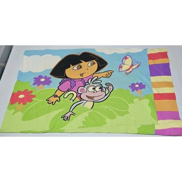 Vintage Dora The Explorer & Boots‎ Monkey Pillowcase