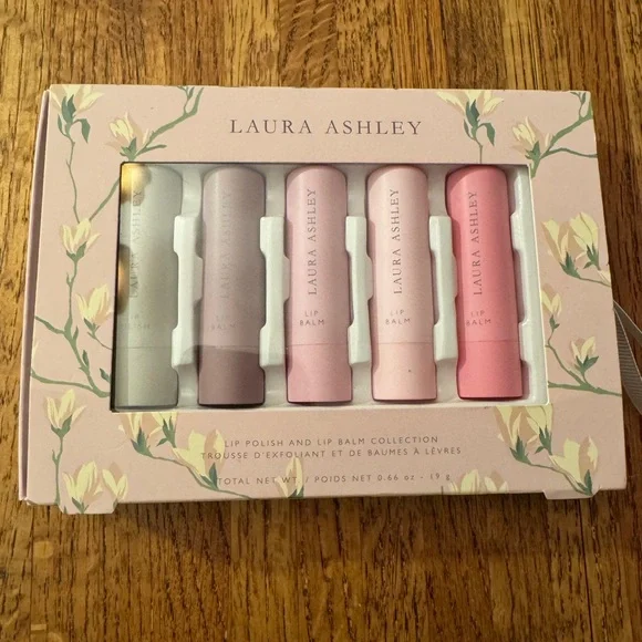 NEW Laura Ashley lip polish and lip balm collection of 5