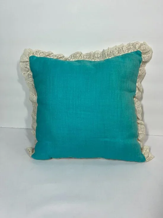 Vintage Embroidered Crewel Pillow