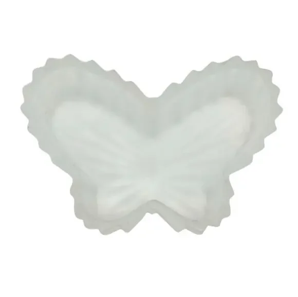 Butterfly Shaped Decorative Frosted Glass Jewelry Holder