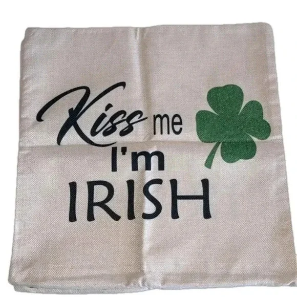 4 New St Paddys Day pillow cases canvas St Patricks Day‎ throw pillow covers