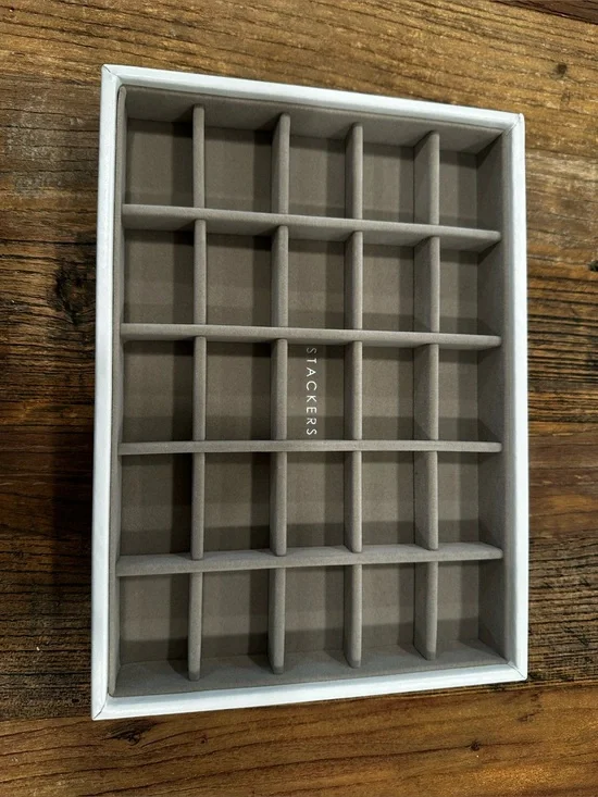Stackers Grey 24-Slot Jewelry Organizer Tray