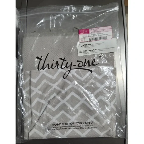 Thirty-One Hang It Pocket Organizer‎ Dancing Diamond Retired NEW