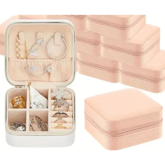 Jewelry Box Travel Organizer Light Pink or White
