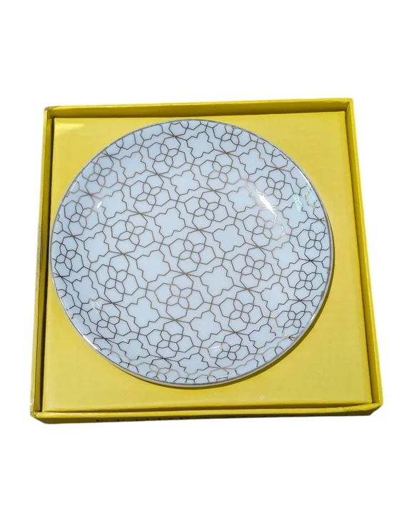 Kendra Scott Cermaic Filigree Ring Dish Gold Tone