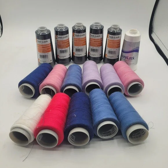 Lot‎ Of 16 Toldi-Lock Gütermann Overlock Thread (5 New / 11 Opened / 1 SureLock)