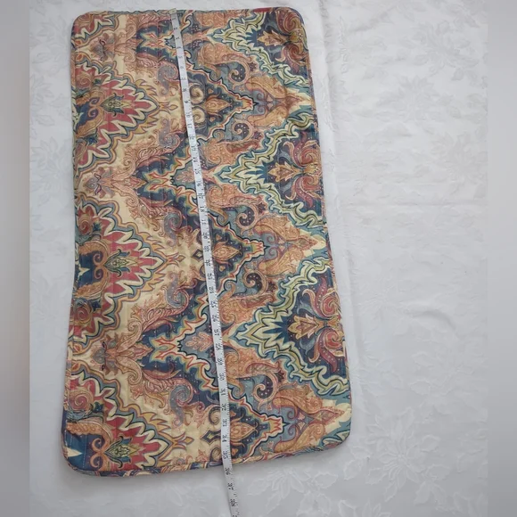 4 Piece Quilted Throw Paisley 2 Long Lumbar   Shams One Throw Pillow