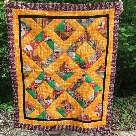 NWT Hand Crafted Australian Aboriginal Print Quilt