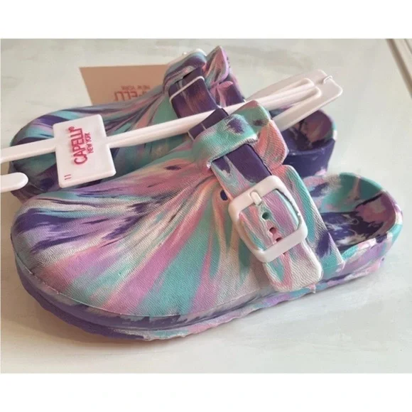 Capelli of New York Purple and Pink Sandals Stylish and Breathable