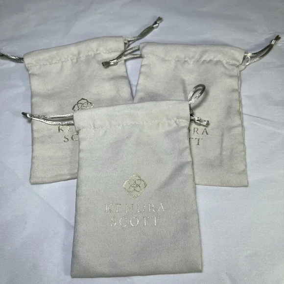 3 Kendra Scott Jewelry Bag Pouches Drawstring Med 5.5