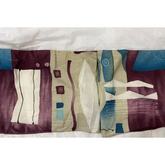 Vintage Dan River Bedskirt‎ King Geometric Abstract 13