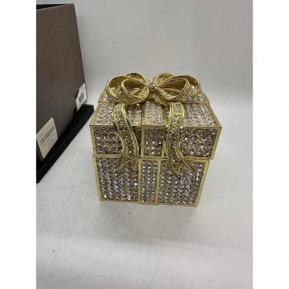 Olivia Riegel CB1220 Crystal Pavé Gift Box Jeweled Trinket Box w/ Original Box