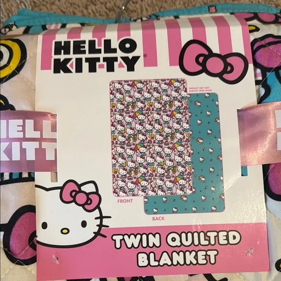 NWT Hello Kitty Twin Quilted Blanket