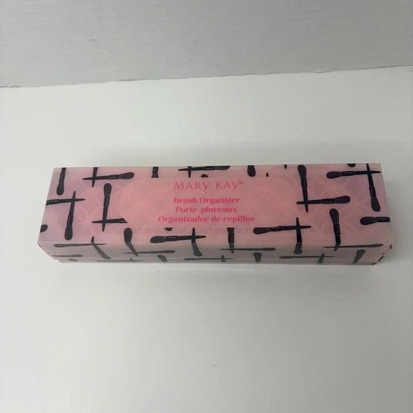 Mary Kay Brush Organizer Pink Black Makeup Tool Holder Desktop Storage New Box